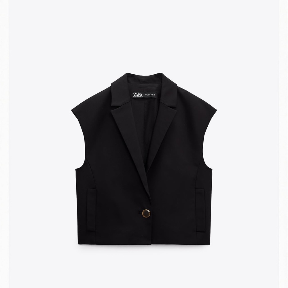 Zara black vest